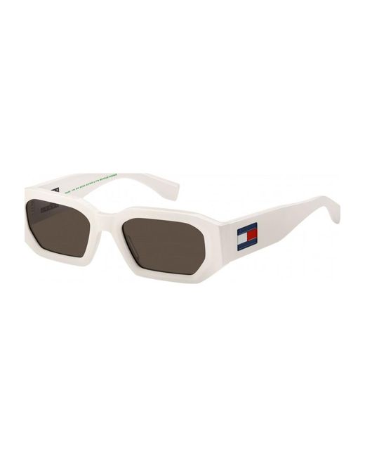 Tommy Hilfiger White Tj 0099 S 53 Vk6 Sunglasses