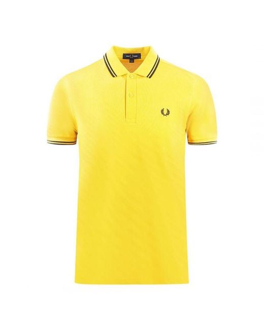 Fred Perry Yellow Twin Tipped M3600 P28 Polo Shirt for men