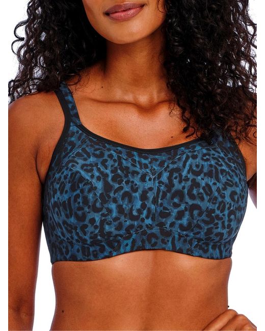 Freya Blue High-Octane Underwired Sports Bra