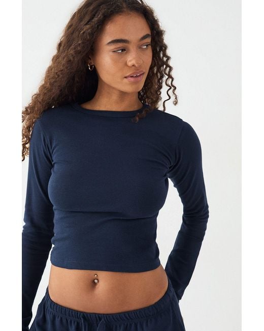 DSGN Studio Blue Embroidered Long Sleeve Top