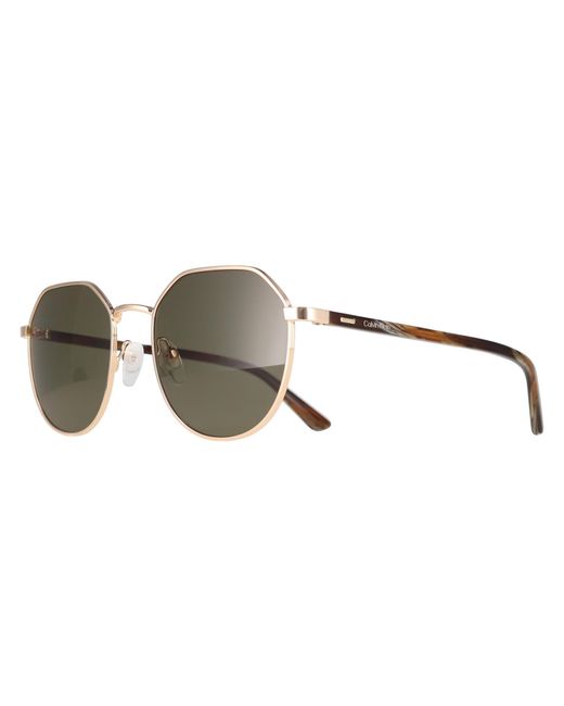 Calvin Klein Brown Round Solid Ck22103S Metal for men