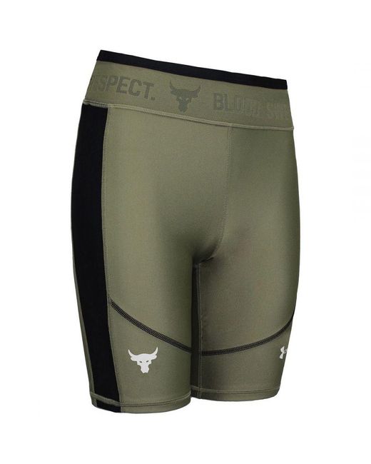 Under Armour Green Project Rock Bike Shorts
