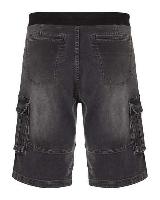 KAM Jeanswear Gray Kam Big & Tall Cargo Combat Shorts for men