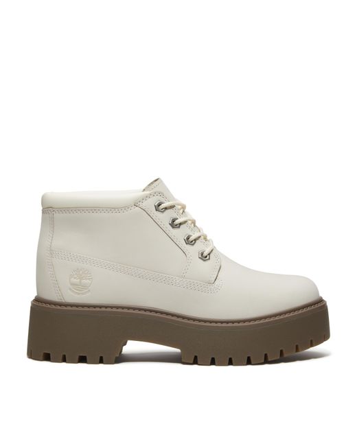 Timberland White Stone Street Espresso Platform Waterproof Chukka Boot