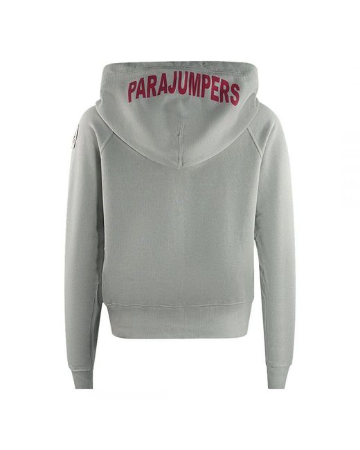 Parajumpers Gray Linzy Paloma Zip-Up Cropped Hoodie