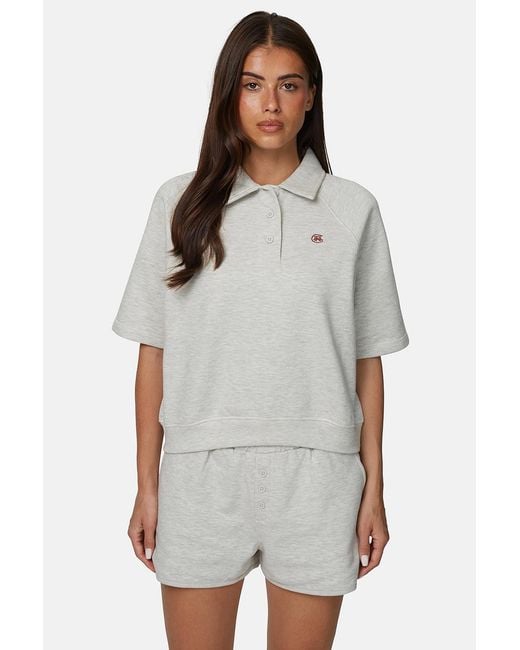 Good For Nothing Gray Monogram Collection Short Sleeve Sweatshirt