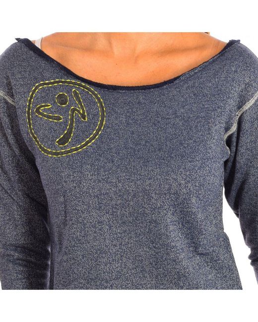 Zumba Gray Long Sleeve Sweatshirt Z1T00347
