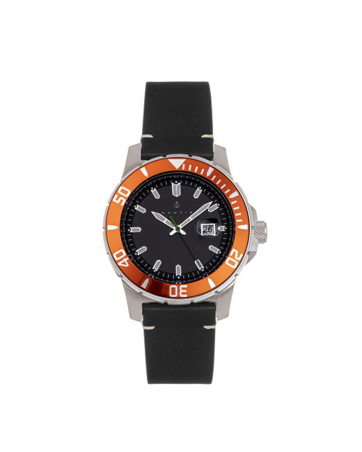 Nautis Dive Pro 200 Horloge Met Leren Band En Datum in het Orange voor heren