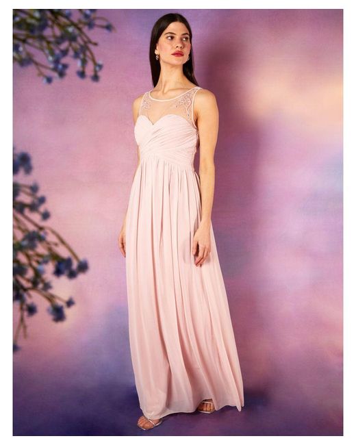 Blue Vanilla Purple Embellished Maxi Dress