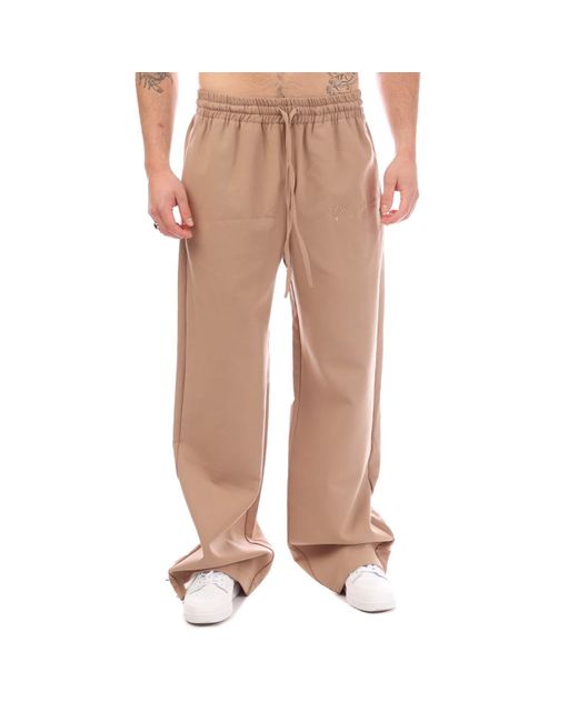 Off-White c/o Virgil Abloh Natural Off Quote Wool Skate Track Pants for men