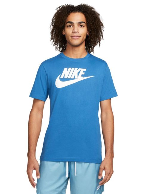 Nike Blue Swoosh Futura T Shirt for men