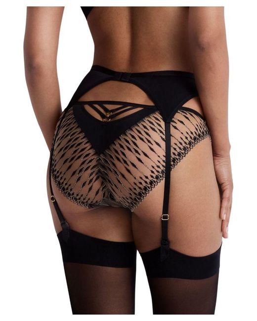 Aubade Black Voodoo Kiss Suspender Belt
