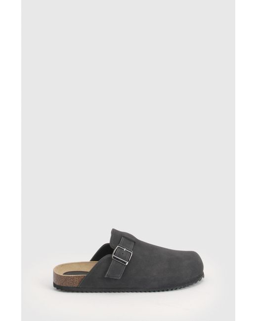 Boohoo Gray Basic Closed Toe Clogs