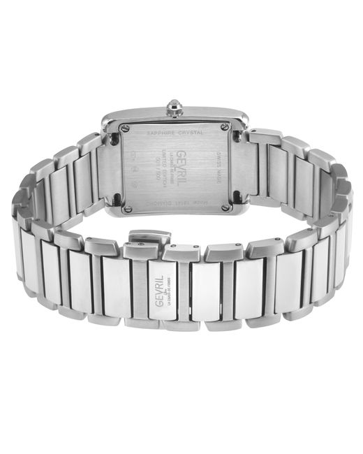 Gevril Gray Regina Swiss Diamond Watch, Mop Dial, 316L Ss Case, Stainless Steel Bracelet