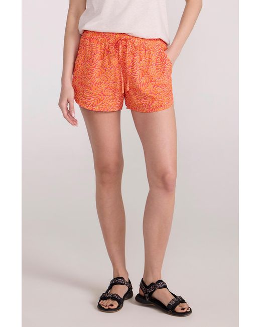 Mountain Warehouse Orange 'Vibe' Printed Shorts Cotton Breathable Summer Bottoms Viscose