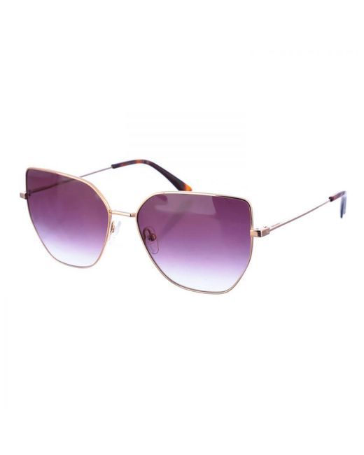 Calvin Klein Purple Butterfly-Shaped Metal Sunglasses Ck21129S