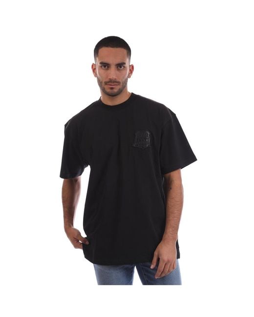 Avirex Black Beam Embossed Logo Crew Neck Short Sleeve T-Shirt for men