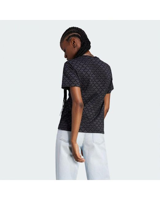 Adidas Originals Black Trefoil Monogram Tee