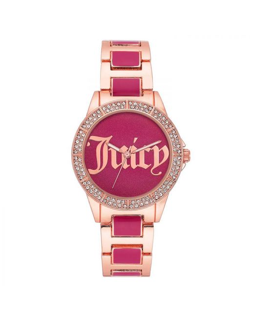 Juicy Couture Pink Rose Gold Watches For Metal