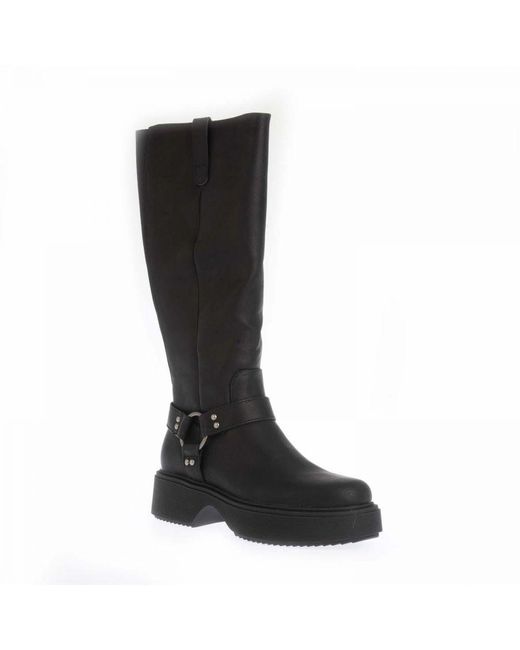 Rocket Dog Black Becca Platform Knee High Boots