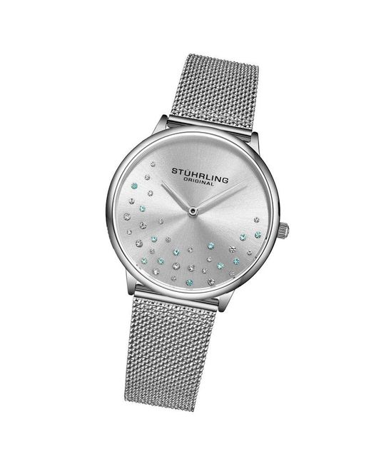 Stuhrling Gray Symphony Quartz 38Mm