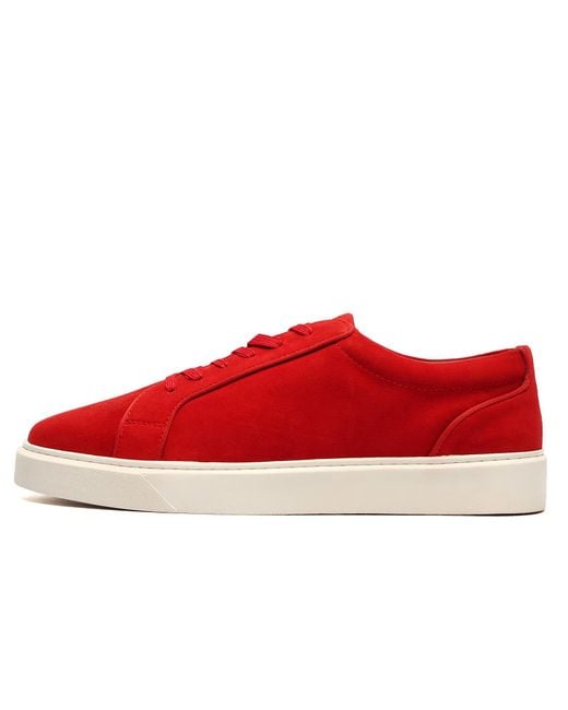 House Of Cavani Red P50 Leather Trainer for men