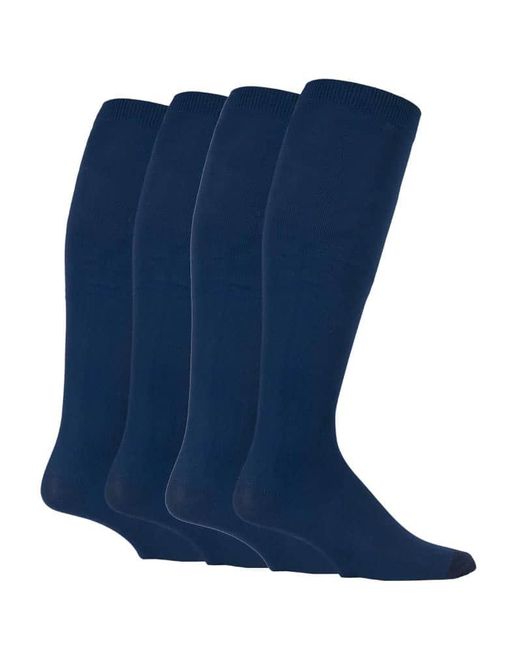 IOMI Blue 2 Pairs Of 80 Denier Compression Knee High Energising Socks 6-11 Uk for men