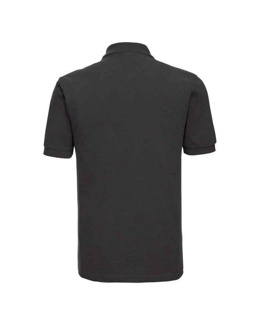 Russell Black Classic Cotton Pique Polo Shirt for men