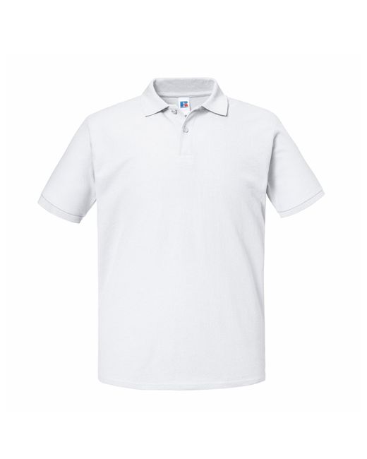 Russell White Authentic Eco Piqué Polo Shirt for men