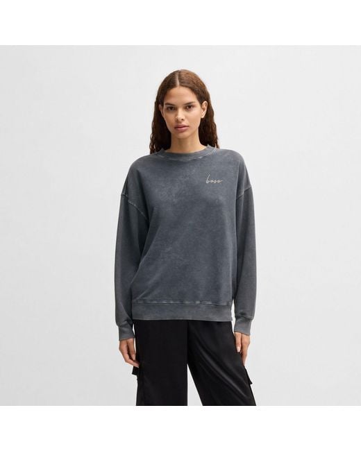Boss Gray C Elaslogan Sweatshirt