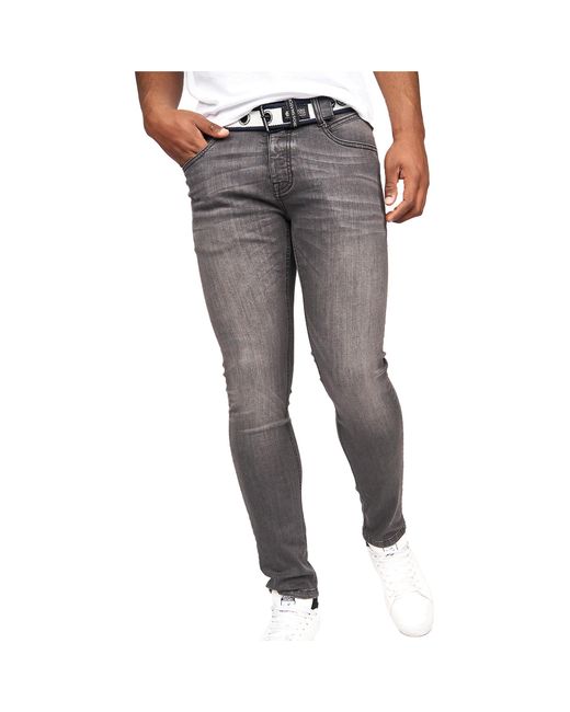 Crosshatch Gray Barbeck Slim Jeans (Washed) for men
