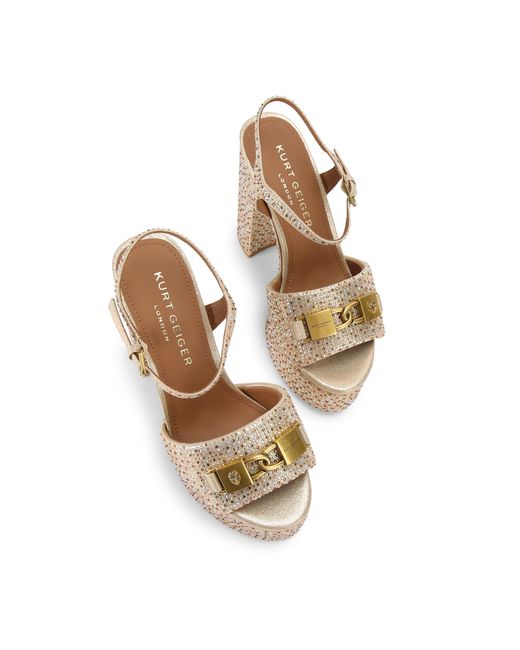 Kurt Geiger White Kingsley Platform Sandals
