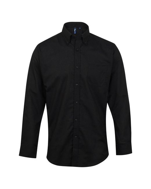 PREMIER Black Signature Oxford Long-Sleeved Shirt for men