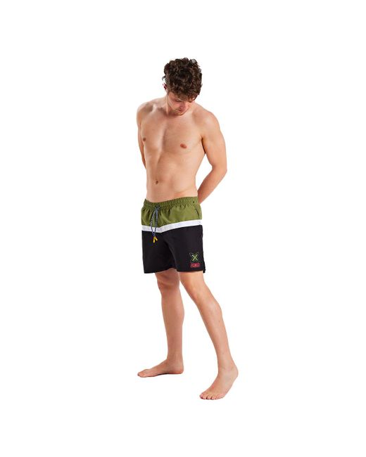 Munich Black Muem1080 Long Swim Trunks for men