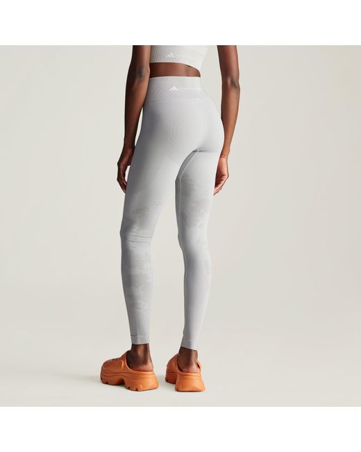 Adidas By Stella McCartney Gray Truestrength Seamless Yoga Leggings