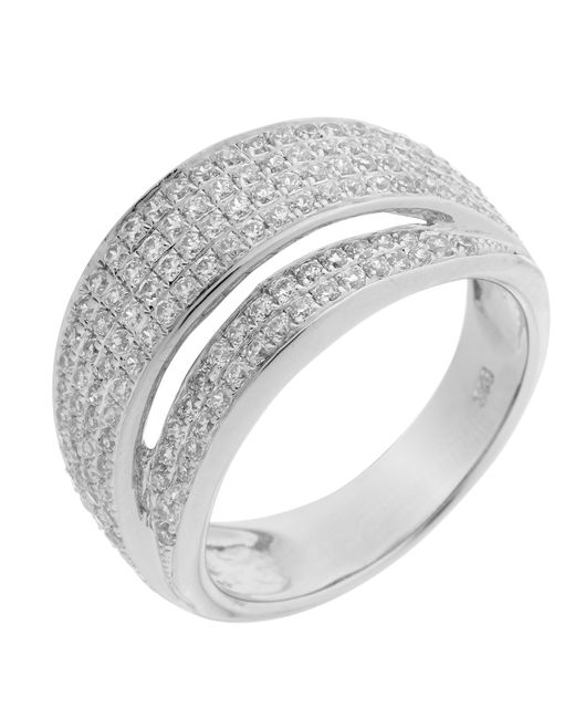 Orphelia Metallic Ladies Embellished 925 Sterling Ring