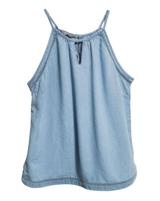 Nutmeg Blue Chambray Swing Vest Top