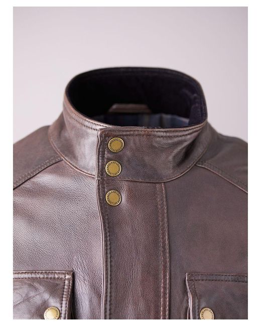 Lakeland Leather Purple Bowston Jacket for men