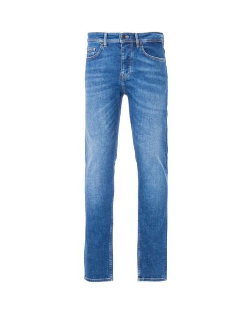 Boss Blue Taber Stretch Tapered Fit Jeans for men