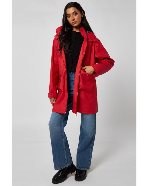 Urban Bliss Red Rubberised Raincoat
