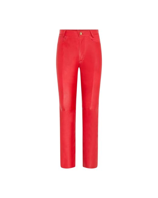 Infinity Leather Red Lamb 501 Biker Jeans