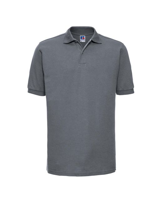 Russell Gray Ripple Collar & Cuff Short Sleeve Polo Shirt (Convoy) for men