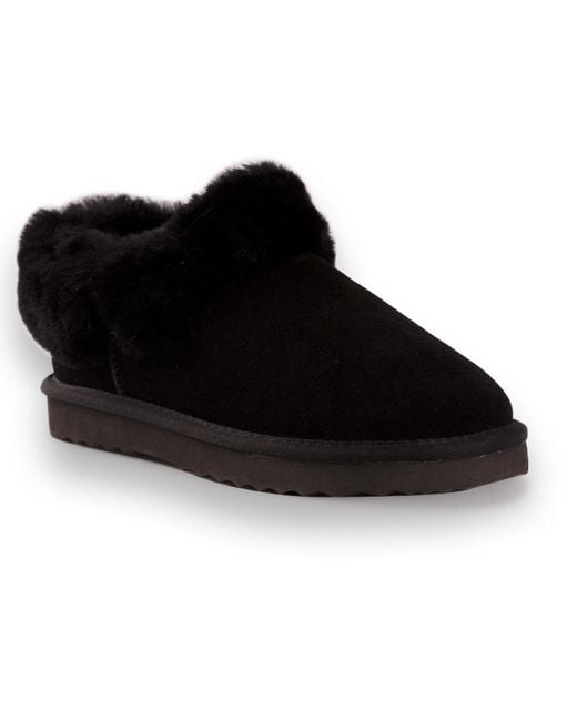 Aus Wooli Black Australia Sheepskin Wool Coogee Traditional Ankle Slippers