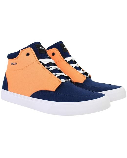 Oakley Blue Hi-Top Vulcanised Trainers Canvas for men