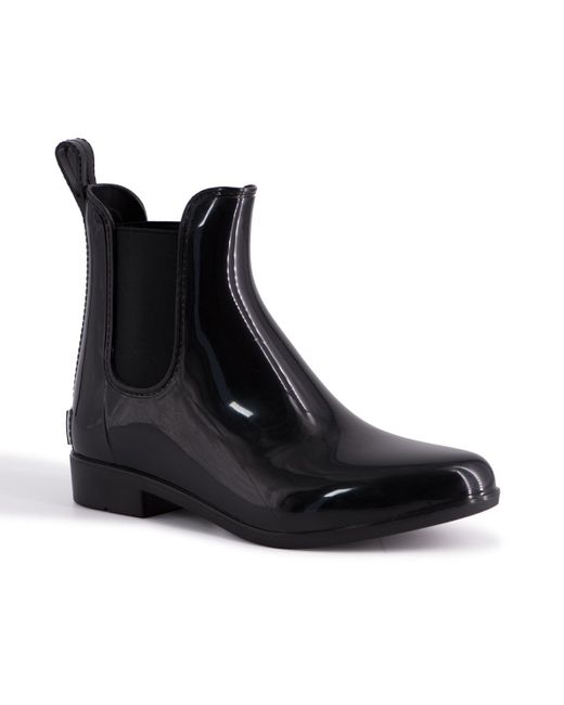 Aus Wooli Black Australia Rainboots With Sheepskin Insole Included Leather