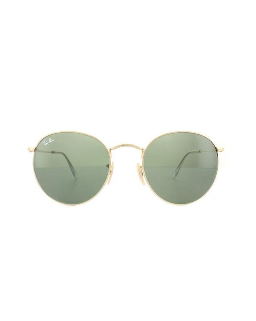 Ray-Ban Green Sunglasses Round Metal 3447 001 53Mm