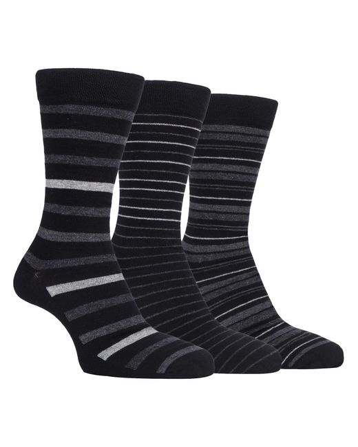 Farah Blue 3 Pack Striped Bamboo Dress Socks Soft Breathable for men