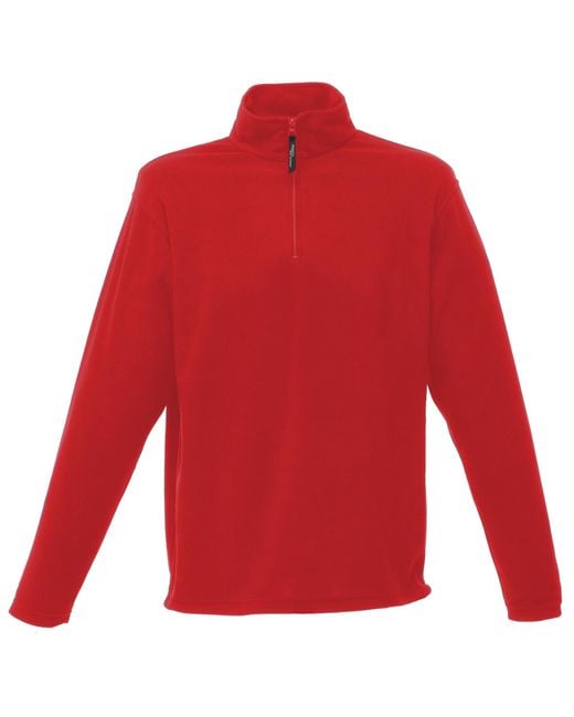 Regatta Red 170 Series Anti-Pill Zip Neck Micro Fleece (Classic) for men