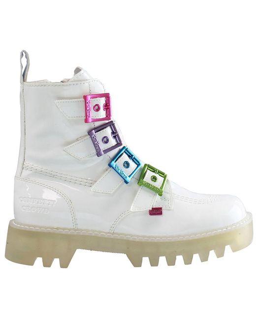 Kickers Blue X Confetti Crowd Kizzie Higher Boots Leather