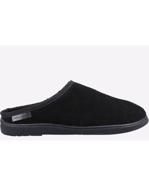 Hush Puppies Black Ashton Slippers Memory Foam for men